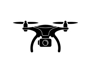 creative details Drone with camera icon Vector Illustration