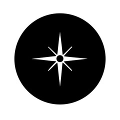 compass symbol design with black background  