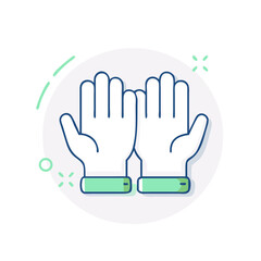 Obraz premium Hands icon symbolizing protection and care