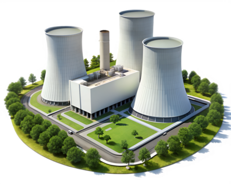 Nuclear Power Plant Rendering