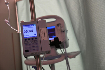 IV and medical equipment and monitor,