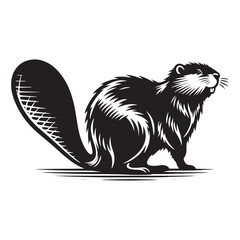 Architects of the Wild: A Remarkable Collection of Beaver Vector Silhouettes Showcasing the Industrious Spirit, Unique Form, and Nature-Building Instincts of This Iconic Woodland Engineer