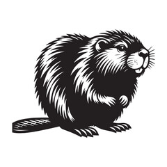 Architects of the Wild: A Remarkable Collection of Beaver Vector Silhouettes Showcasing the Industrious Spirit, Unique Form, and Nature-Building Instincts of This Iconic Woodland Engineer