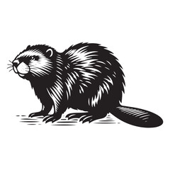 Architects of the Wild: A Remarkable Collection of Beaver Vector Silhouettes Showcasing the Industrious Spirit, Unique Form, and Nature-Building Instincts of This Iconic Woodland Engineer