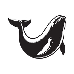 Voices of the Deep: A Graceful Collection of Beluga Whale Vector Silhouettes Celebrating the Elegance, Intelligence, and Arctic Beauty of This Iconic White Marine Mammal