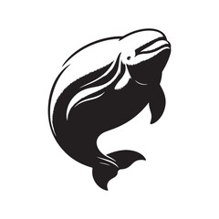 Voices of the Deep: A Graceful Collection of Beluga Whale Vector Silhouettes Celebrating the Elegance, Intelligence, and Arctic Beauty of This Iconic White Marine Mammal