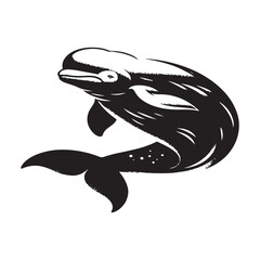 Voices of the Deep: A Graceful Collection of Beluga Whale Vector Silhouettes Celebrating the Elegance, Intelligence, and Arctic Beauty of This Iconic White Marine Mammal