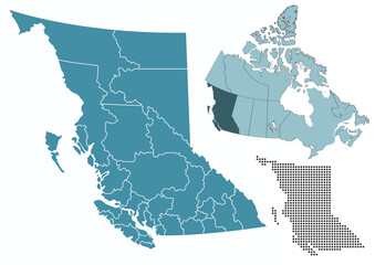Set maps of British Columbia province