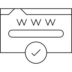 Domain Registration icon single vector illustration