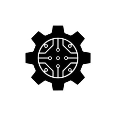 creative details Tech gear icon Vector Illustration
