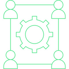 Team Support icon single vector illustration