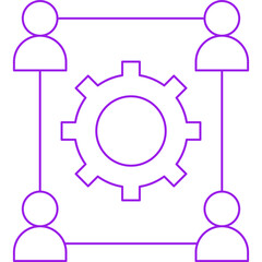 Team Support icon single vector illustration