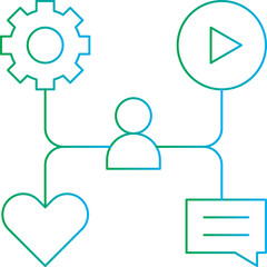 Related Content icon single vector illustration