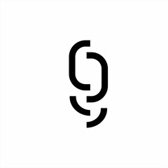 Simple abstract number 59 logo design.