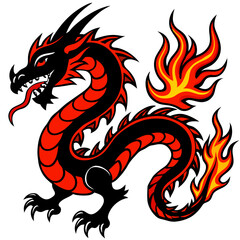 red dragon vector