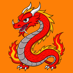 red chinese dragon