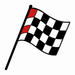 checkered flag vector illustration