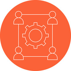 Team Support icon single vector illustration