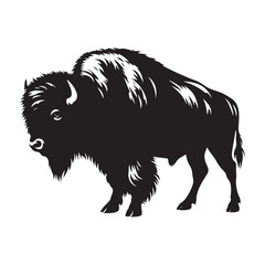 Thunder on the Plains: A Bold Collection of Bison Vector Silhouettes Capturing the Strength, Spirit, and Iconic Presence of This Majestic North American Grassland Giant