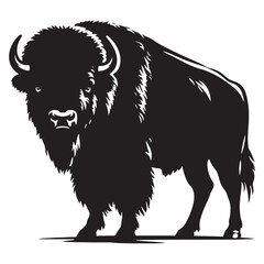 Thunder on the Plains: A Bold Collection of Bison Vector Silhouettes Capturing the Strength, Spirit, and Iconic Presence of This Majestic North American Grassland Giant
