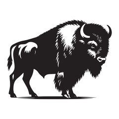 Thunder on the Plains: A Bold Collection of Bison Vector Silhouettes Capturing the Strength, Spirit, and Iconic Presence of This Majestic North American Grassland Giant
