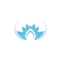 beautiful flower lotus logo and vector template