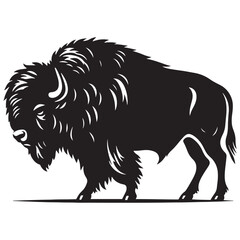 Thunder on the Plains: A Bold Collection of Bison Vector Silhouettes Capturing the Strength, Spirit, and Iconic Presence of This Majestic North American Grassland Giant