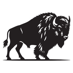 Thunder on the Plains: A Bold Collection of Bison Vector Silhouettes Capturing the Strength, Spirit, and Iconic Presence of This Majestic North American Grassland Giant