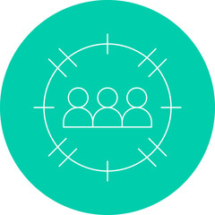 Target Audience icon single vector illustration