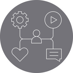 Related Content icon single vector illustration