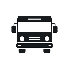 Black And White Bus Illustration Minimalist Public Transportation Vehicle Graphic Clean Style Design Isolated Vector Image For Creative Projects