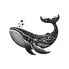 Giants of the Deep: A Majestic Collection of Blue Whale Vector Silhouettes Showcasing the Immense Grace, Power, and Oceanic Presence of Earth’s Largest Living Creature