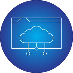 Web Hosting icon single vector illustration