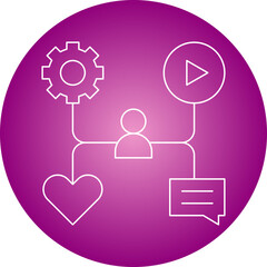 Related Content icon single vector illustration