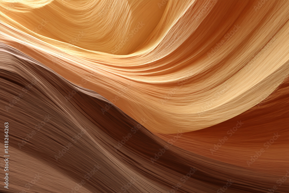 Poster abstract image of swirling brown and beige sandstone formations, creating a smooth, textured pattern