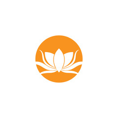 beautiful flower lotus logo and vector template