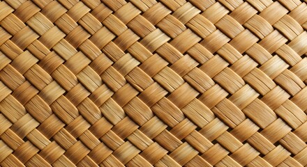 Close-up of a natural woven pattern, creating a textured, diagonal abstract background.
