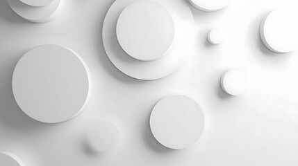 Modern Abstract Background with White Circles on Blue Surface