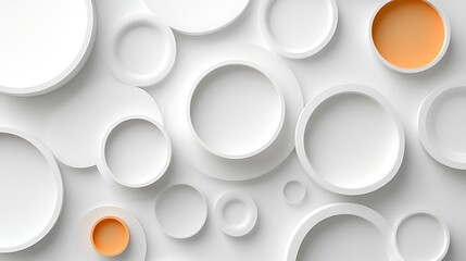Modern Abstract White Circles Background