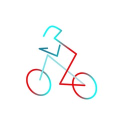 bicycle icon on white background