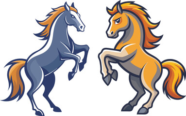 Rearing horse vector art File