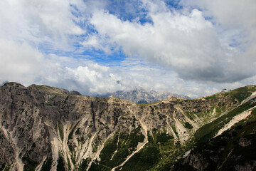 clouds over the dolomites