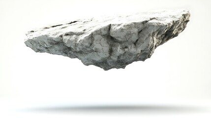 Fototapeta premium Isolated, levitating, fractured rock formation.