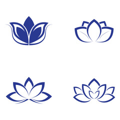 beautiful flower lotus logo and vector template
