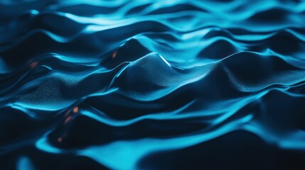 Obraz premium Abstract blue waves create a dynamic, futuristic, elegant background.