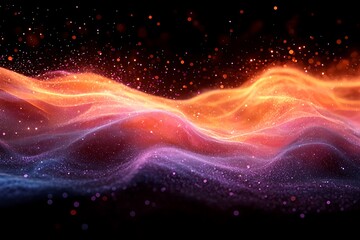 Dynamic, swirling nebulae of vibrant colors.