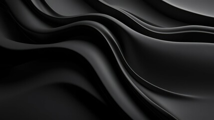 Fototapeta premium Abstract dark waves with smooth and elegant flowing fabric texture.