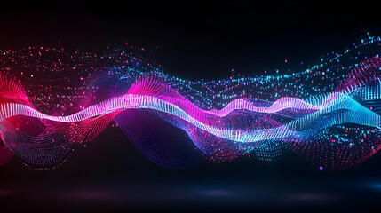 Abstract Glowing Particle Wave Design