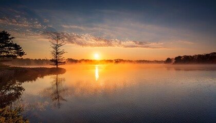 Fototapeta premium Morning Sunrise at Manasquan Reservoir