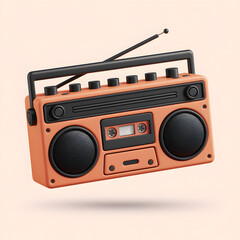 Obraz premium Retro Boombox: A Blast from the Past